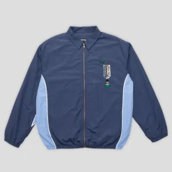 Pass~Port Tassle RPET Delivery Jacket - Navy / Light Blue