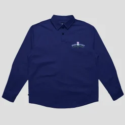 Pass~Port Thistle Embroidery AG Shirt Long Sleeve - Navy