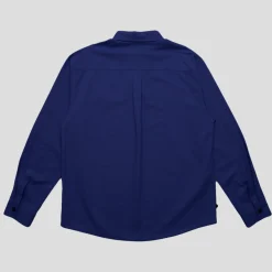 Pass~Port Thistle Embroidery AG Shirt Long Sleeve - Navy