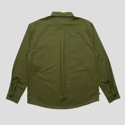 Pass~Port Thistle Embroidery AG Shirt Long Sleeve - Moss