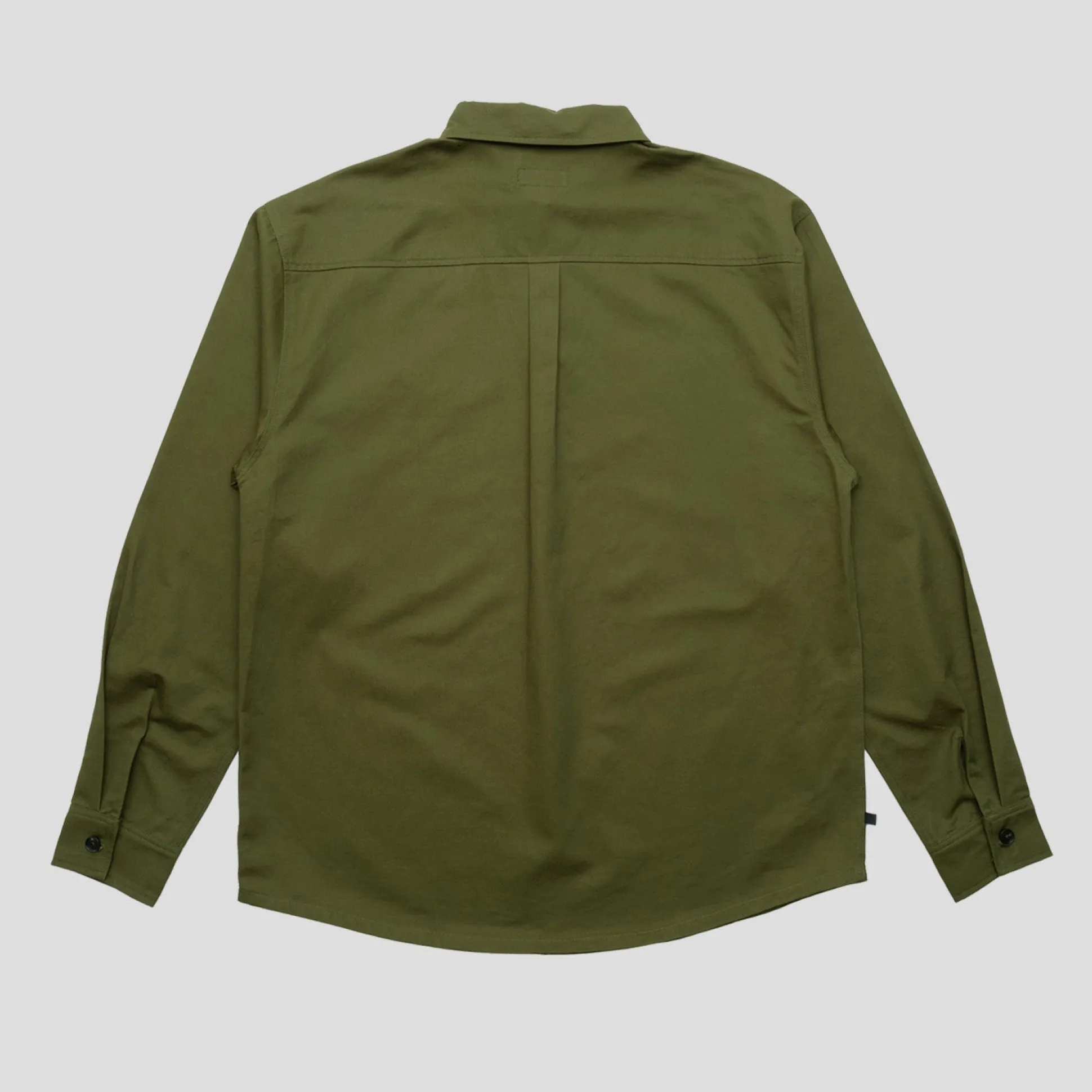 Pass~Port Thistle Embroidery AG Shirt Long Sleeve - Moss