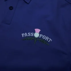 Pass~Port Thistle Embroidery AG Shirt Short Sleeve - Navy
