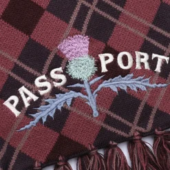 Pass~Port Thistle Scarf - Red Tartan