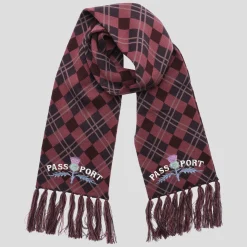 Pass~Port Thistle Scarf - Red Tartan