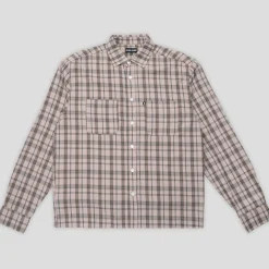 Pass~Port Workers Check Long Sleeve Shirt - Sand