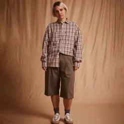 Pass~Port Workers Check Long Sleeve Shirt - Sand