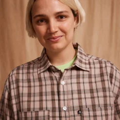 Pass~Port Workers Check Long Sleeve Shirt - Sand