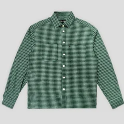 Pass~Port Workers Check Shirt Long-Sleeve - Green