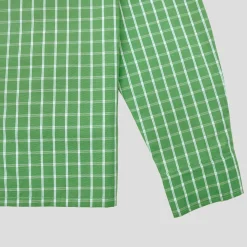 Pass~Port Workers Check Shirt Long Sleeve - Green