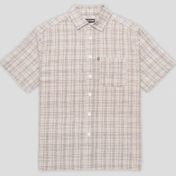 Pass~Port Workers Check Shirt Short-sleeve - Black / Bronze