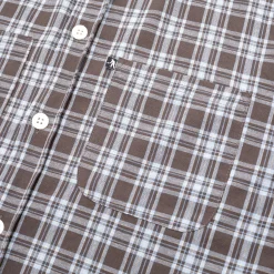 Pass~Port Workers Check Shirt Long-Sleeve - Chocolate / Blue