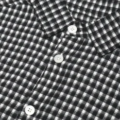 Pass~Port Workers Check Shirt Long Sleeve - Black