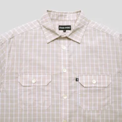Pass~Port Workers Check Shirt Long Sleeve - Cream