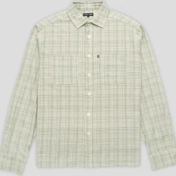 Pass~Port Workers Check Shirt Long-sleeve - Green / Blue