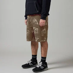 Pass~Port Workers Club Denim Short - Laser Etched Trinkets Over-Dye Br