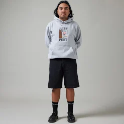 Pass~Port Workers Club Denim Jean Short - Washed Black / Brown Stitch