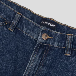 Pass~Port Workers Club Denim Jean Short - Washed Dark Indigo