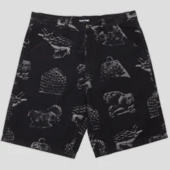 Pass~Port Workers Club Denim Short - Laser Etched Trinkets Black