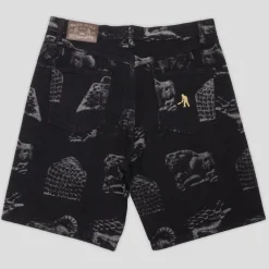 Pass~Port Workers Club Denim Short - Laser Etched Trinkets Black
