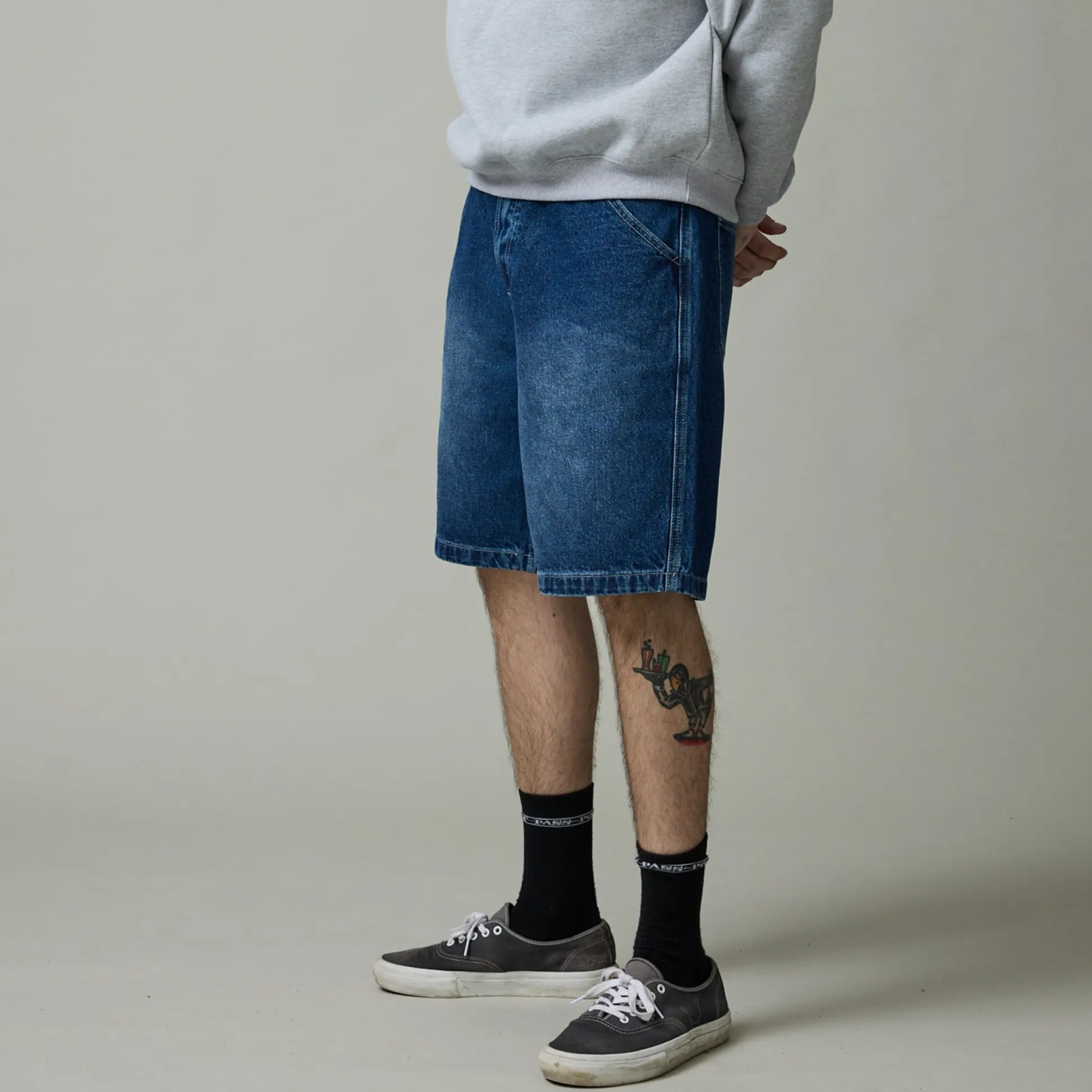 Pass~Port Workers Club Jean Short - Faded Washed Dark Indigo