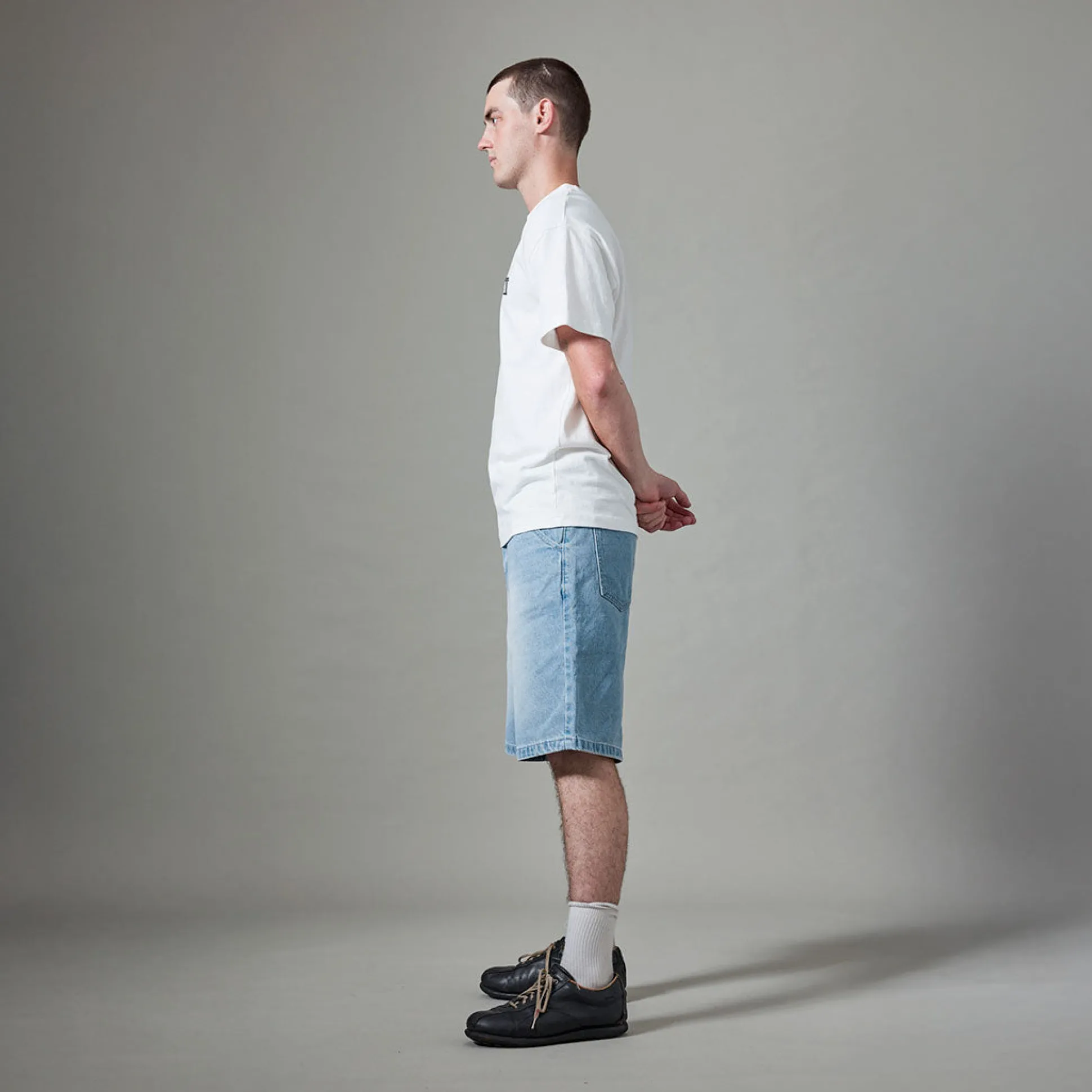 Pass~Port Workers Club Jean Short - Faded Washed Light Indigo