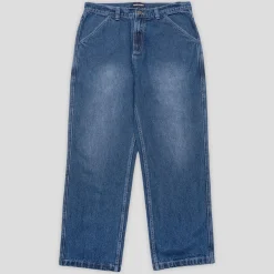 Pass~Port Workers Club Jean Pant - Faded Washed Dark Indigo