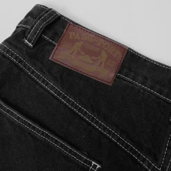 Pass~Port Workers Club Jean Short - Faded Washed Black