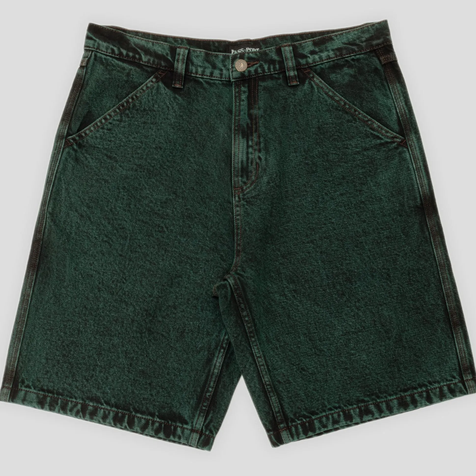Pass~Port Workers Club Short - Dark Green Over-Dye