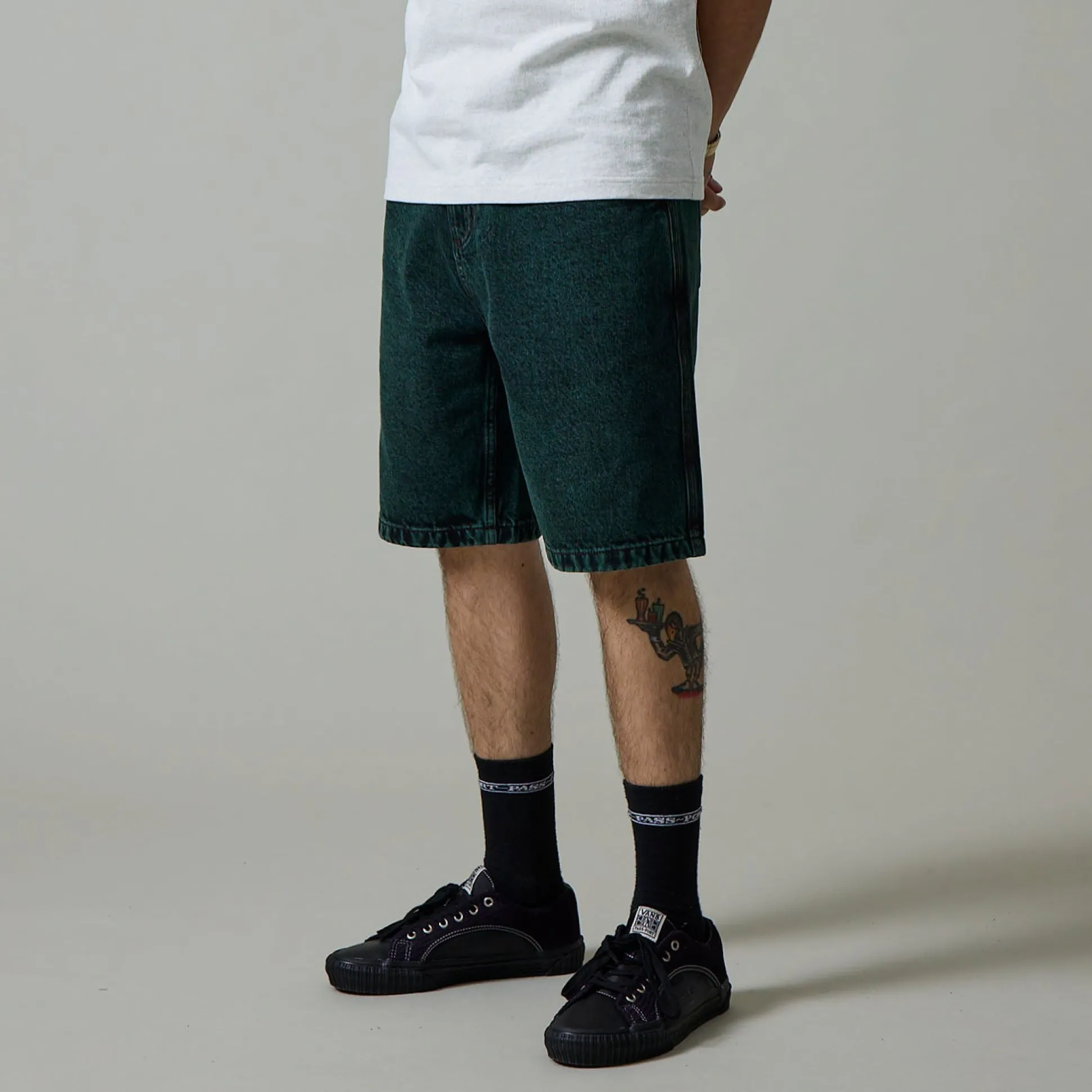 Pass~Port Workers Club Short - Dark Green Over-Dye