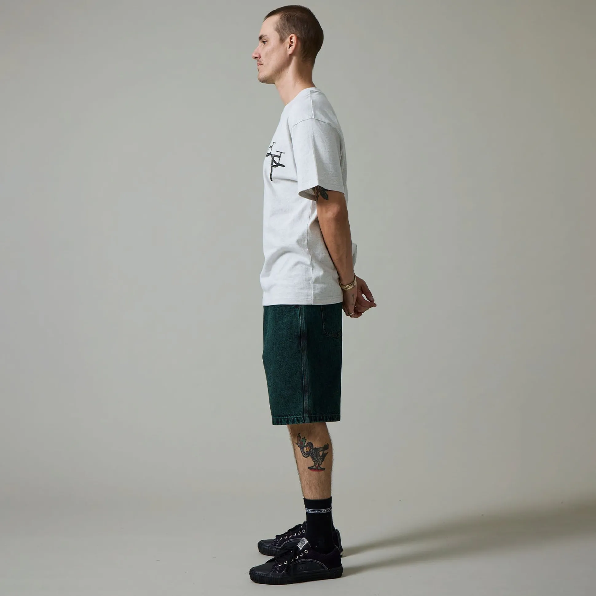 Pass~Port Workers Club Short - Dark Green Over-Dye