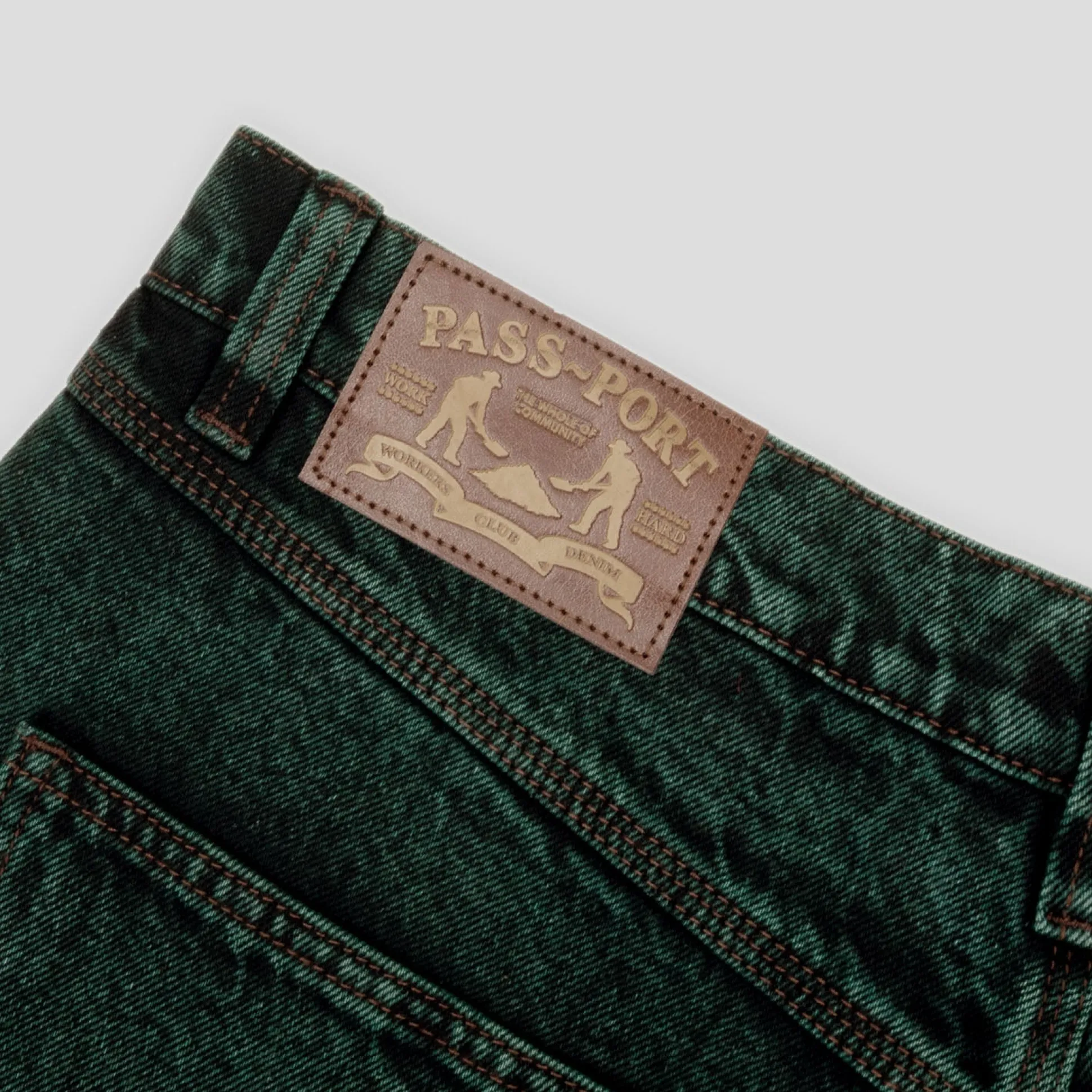 Pass~Port Workers Club Short - Dark Green Over-Dye