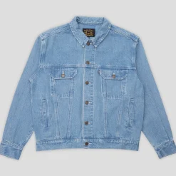 Pass~Port Workers Club Trucker Jacket - Washed Light Indigo