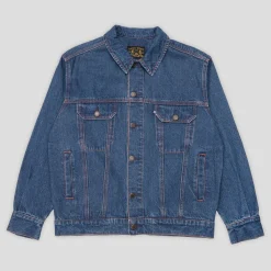 Pass~Port Workers Club Trucker Jacket - Washed Dark Indigo