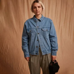 Pass~Port Workers Club Trucker Jacket - Washed Dark Indigo