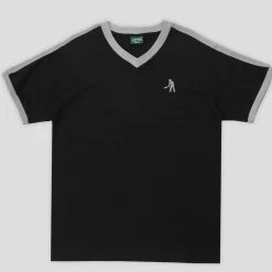 Pass~Port Workers Stripe Organic Cotton Jersey - Black / Grey