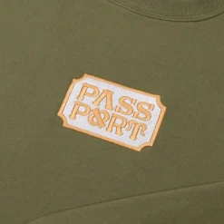 Pass~Port Yearbook Logo Sweater - Olive