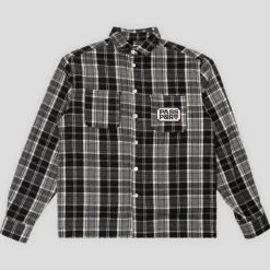 Pass~Port Yearbook Logo Workers Flannel - Black