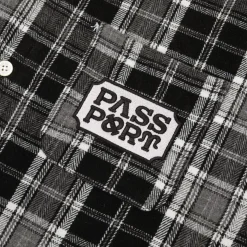 Pass~Port Yearbook Logo Workers Flannel - Black
