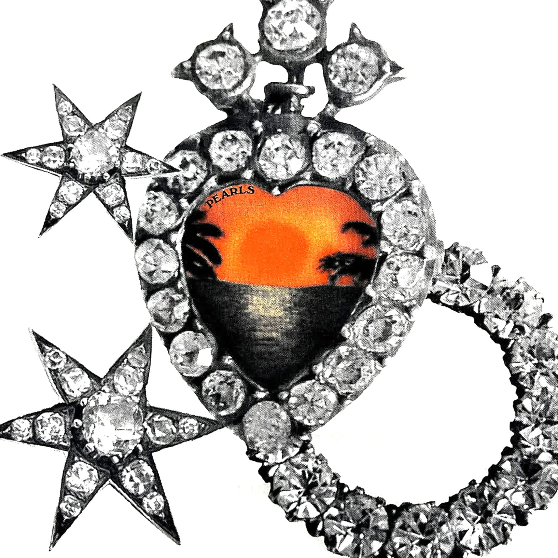 Pearls Skateboards Jewel Tee - White