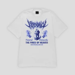 Personal Joint Funeral Fireworks Tee - White / Blue