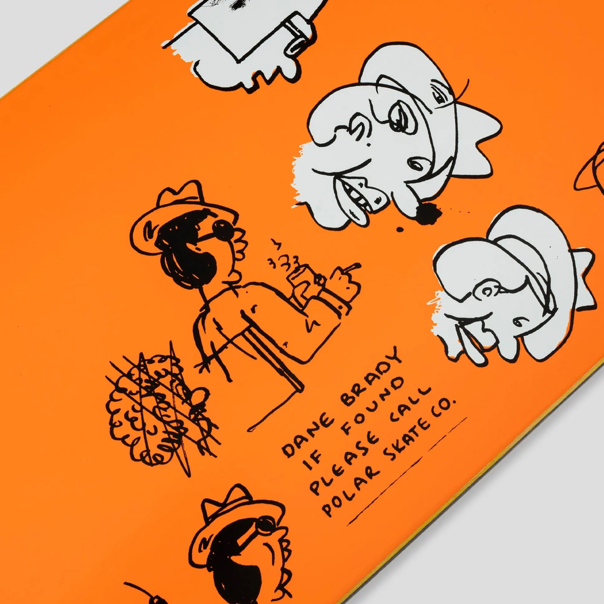 Polar Skate Co. Dane Brady MIA Orange Deck - 8.75"