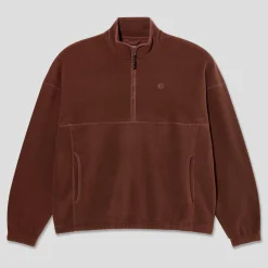 Polar Skate Co. Ivan Half Zip Sweater - Wine