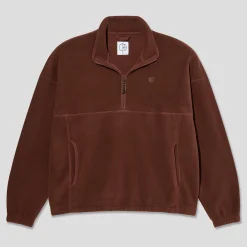 Polar Skate Co. Ivan Half Zip Sweater - Wine