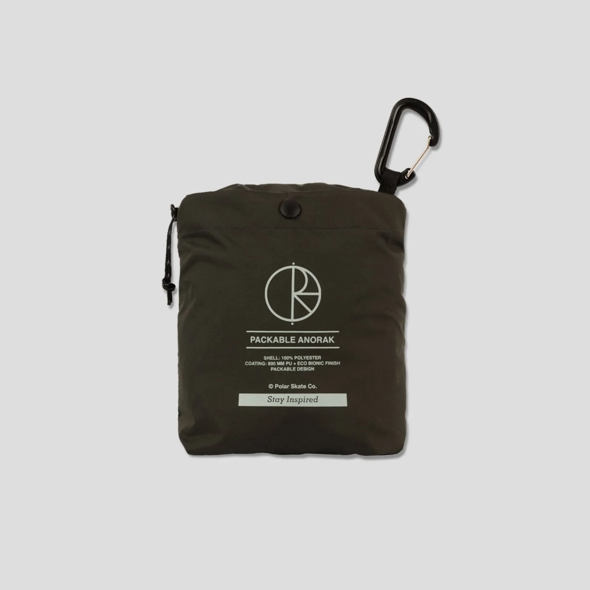 Polar Skate Co. Packable Anorak Jacket - Dirty Black