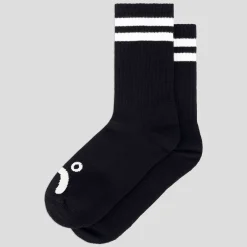 Polar Skate Co. Rib Happy Sad Socks - Black
