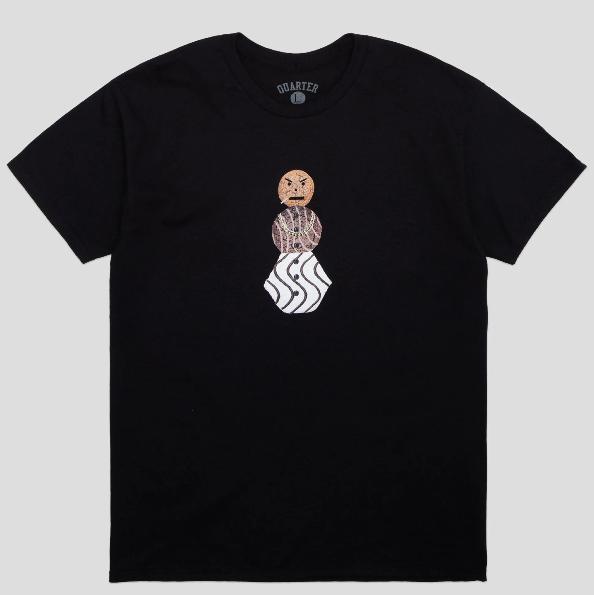 Quartersnacks Front Snackman Tee - Black
