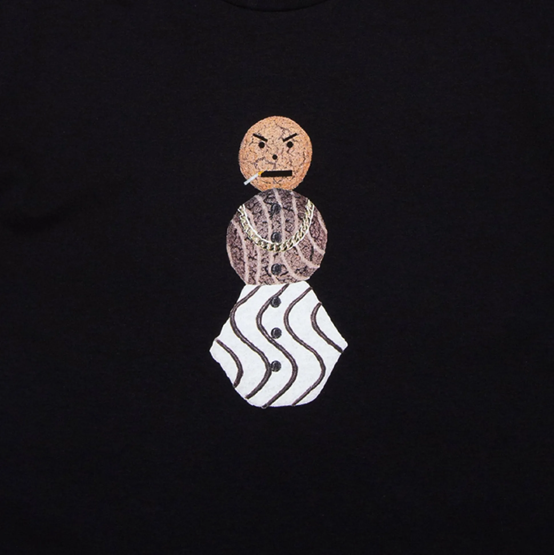 Quartersnacks Front Snackman Tee - Black