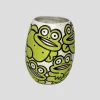 Rittle Frog Vase - Green / Black