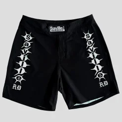 Saville Road Gish Boardshort- Black / White