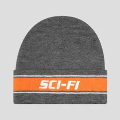 Sci-Fi Fantasy Stripe Fold Logo Beanie - Grey Heather